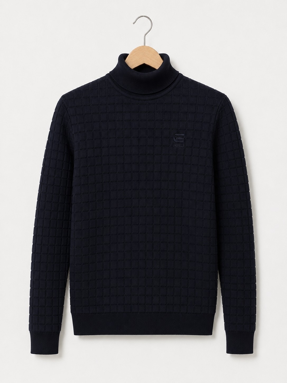 Men's  G-Star Raw Navy Textured Turtleneck Sweater